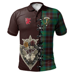 Chisholm Hunting Ancient Tartan Polo Shirt - Lion Rampant And Celtic Thistle Style