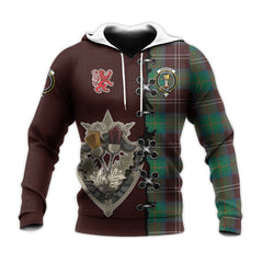 Chisholm Hunting Ancient Tartan Hoodie - Lion Rampant And Celtic Thistle Style