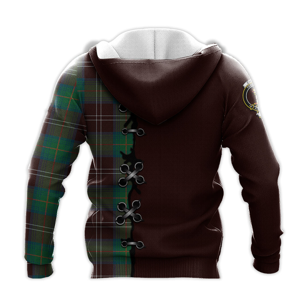 Chisholm Hunting Ancient Tartan Hoodie - Lion Rampant And Celtic Thistle Style