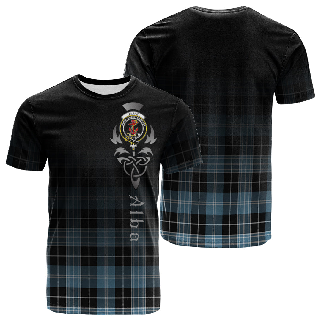 Clark Ancient Tartan Crest T-shirt - Alba Celtic Style