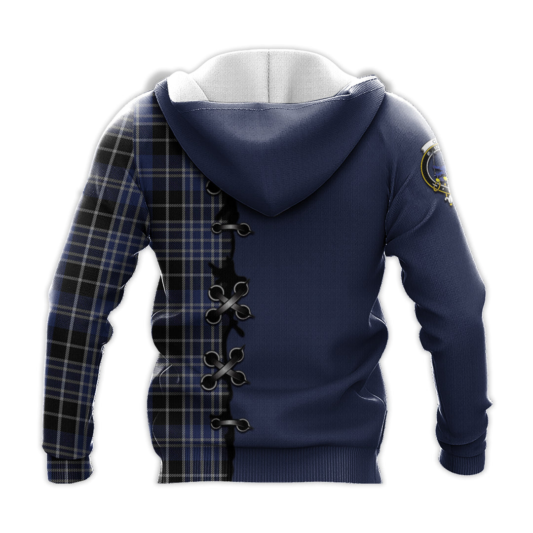 Clark (Lion) Tartan Hoodie - Lion Rampant And Celtic Thistle Style