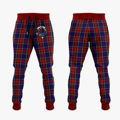 Clark (Lion) Red Tartan Crest Jogger Sweatpants