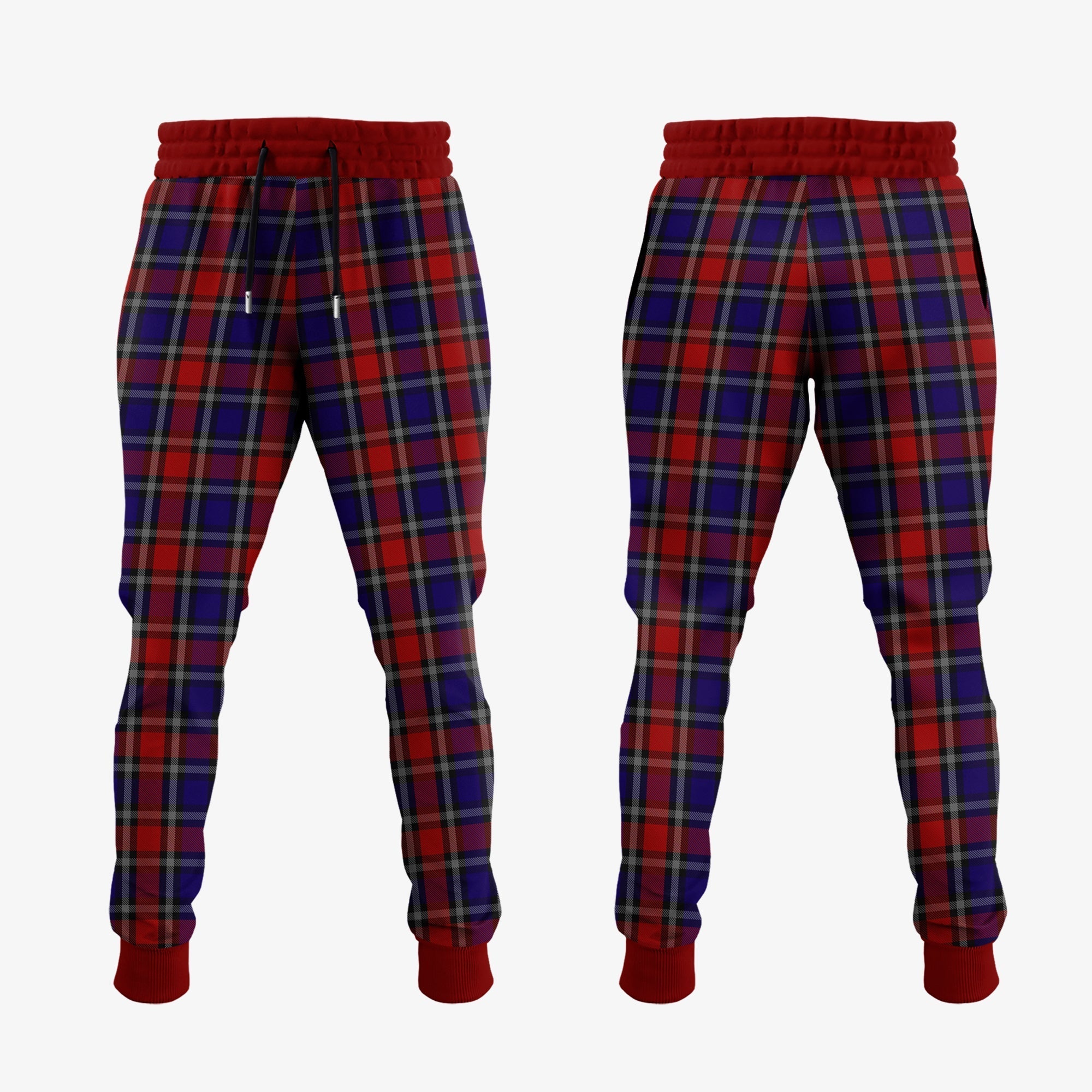 Clark Red Tartan Crest Jogger Sweatpants