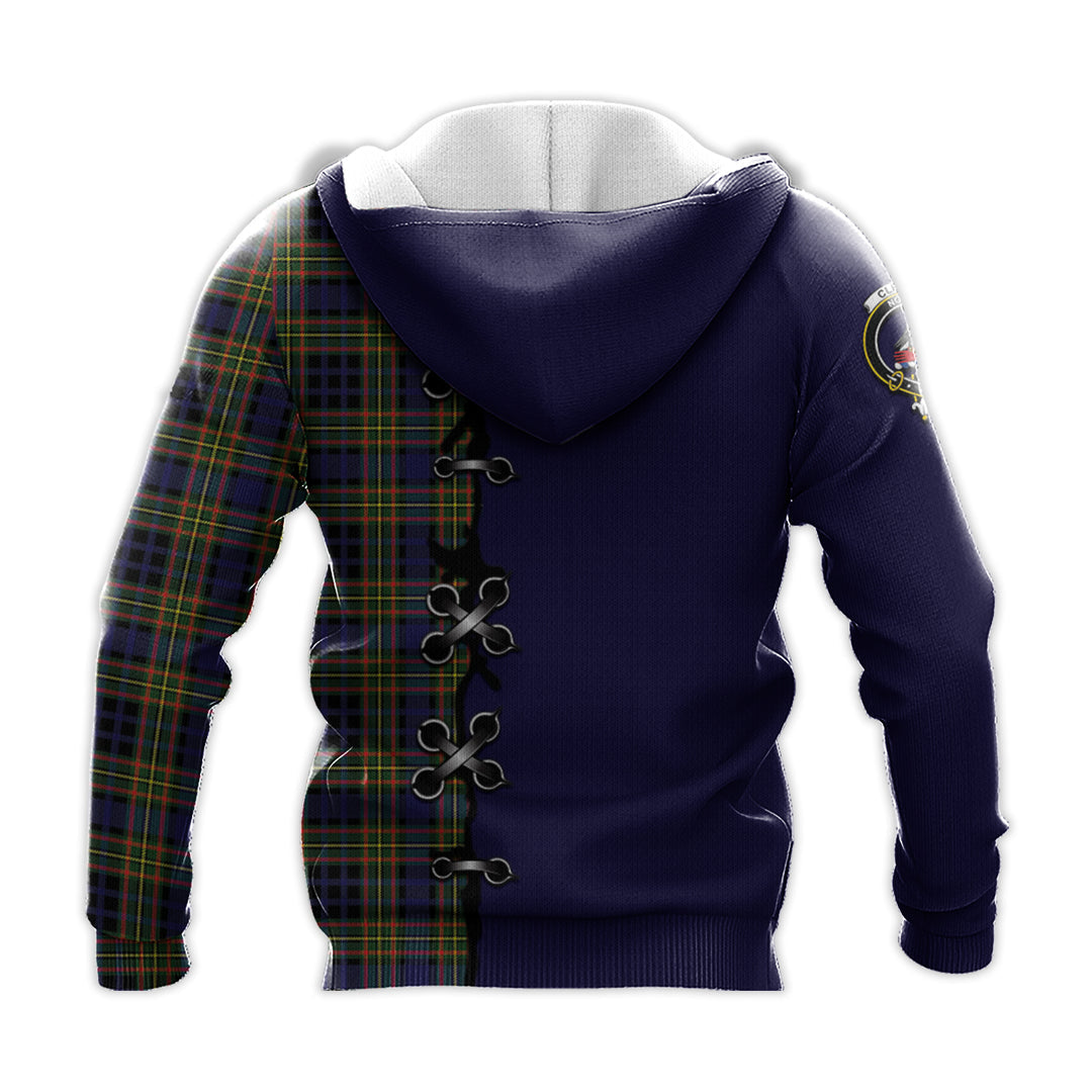 Clelland Modern Tartan Hoodie - Lion Rampant And Celtic Thistle Style