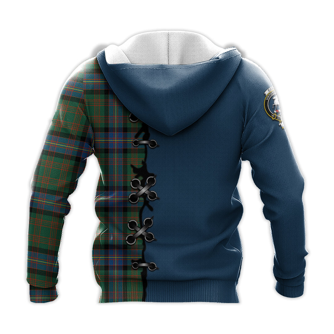 Cochrane Ancient Tartan Hoodie - Lion Rampant And Celtic Thistle Style