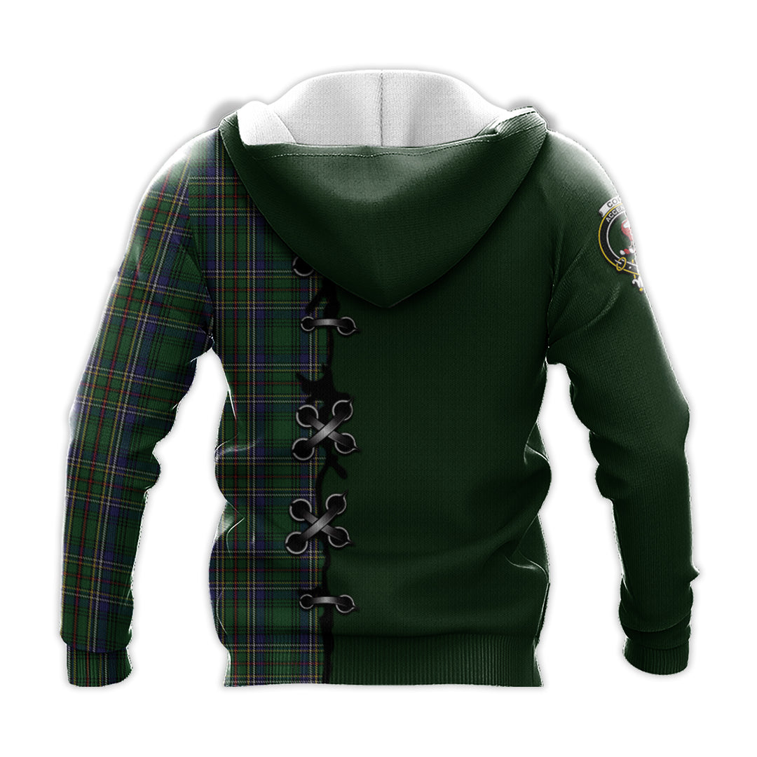 Cockburn Tartan Hoodie - Lion Rampant And Celtic Thistle Style