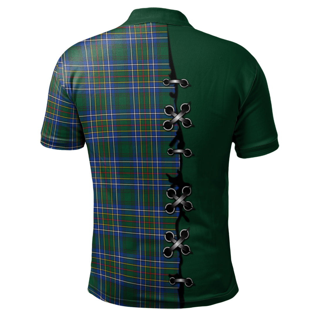 Cockburn Ancient Tartan Polo Shirt - Lion Rampant And Celtic Thistle Style