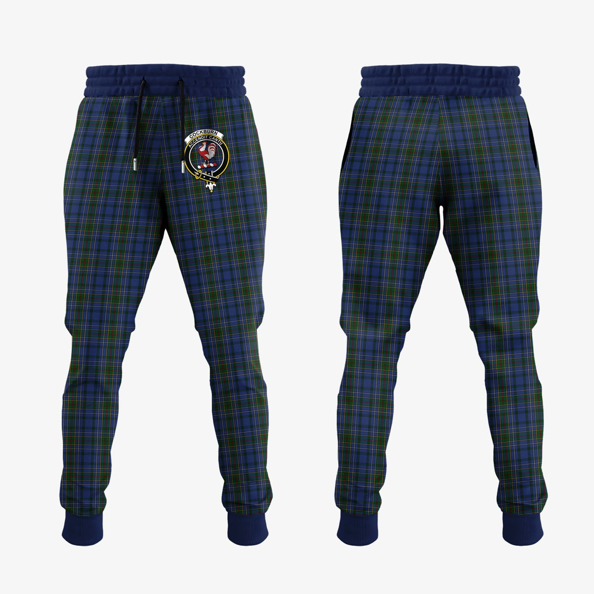 Cockburn Blue Tartan Crest Jogger Sweatpants