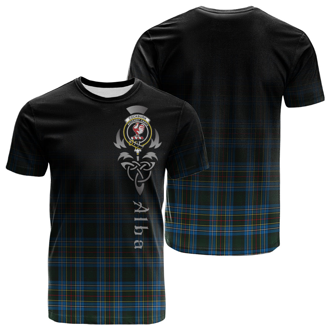 Cockburn Modern Tartan Crest T-shirt - Alba Celtic Style