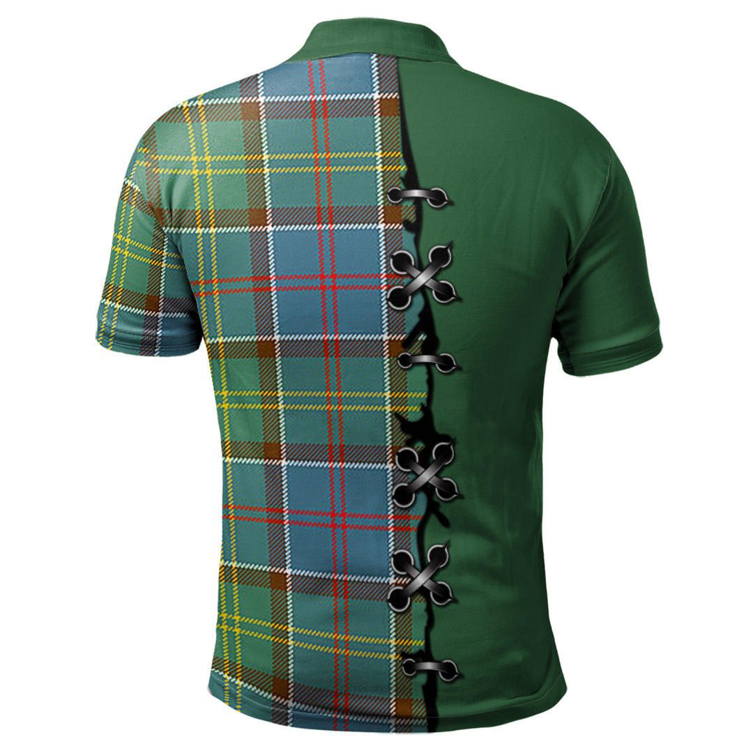 Colville Tartan Polo Shirt - Lion Rampant And Celtic Thistle Style