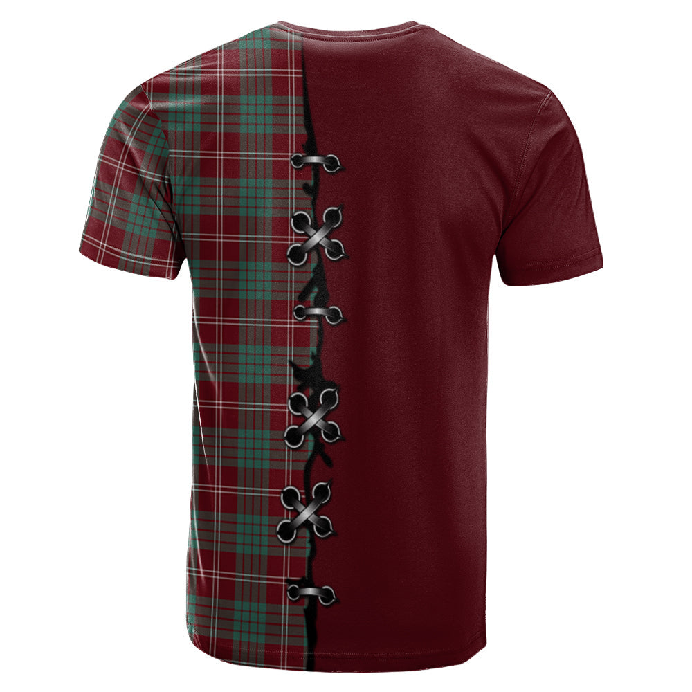 Crawford Modern Of New Zealand Tartan T-shirt - Lion Rampant And Celtic Thistle Style