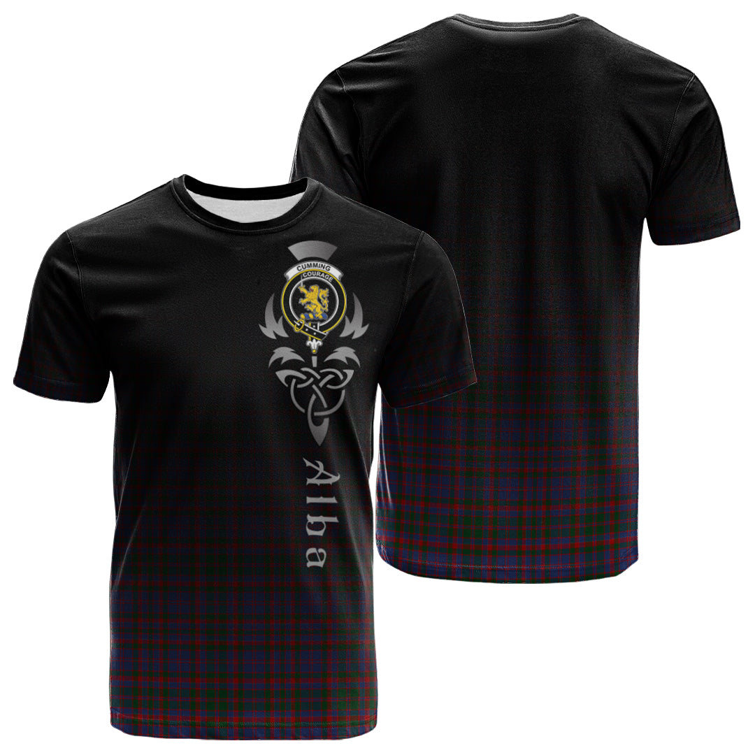 Cumming Tartan Crest T-shirt - Alba Celtic Style