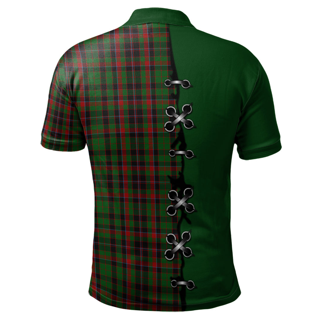 Cumming Hunting Tartan Polo Shirt - Lion Rampant And Celtic Thistle Style