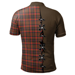 Cumming Hunting Weathered Tartan Polo Shirt - Lion Rampant And Celtic Thistle Style