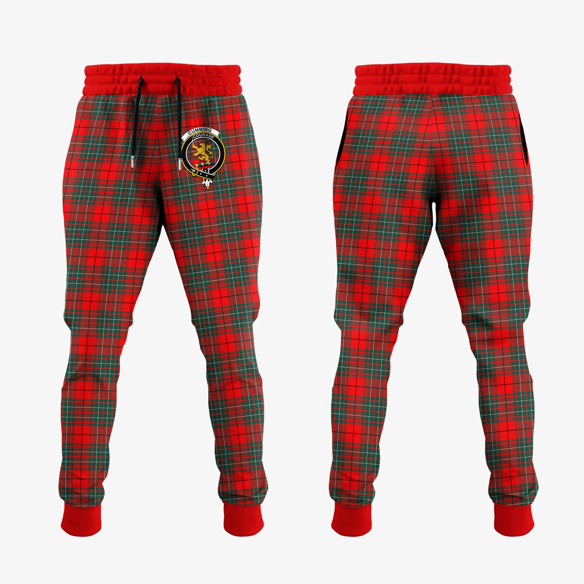 Cumming Modern Tartan Crest Jogger Sweatpants