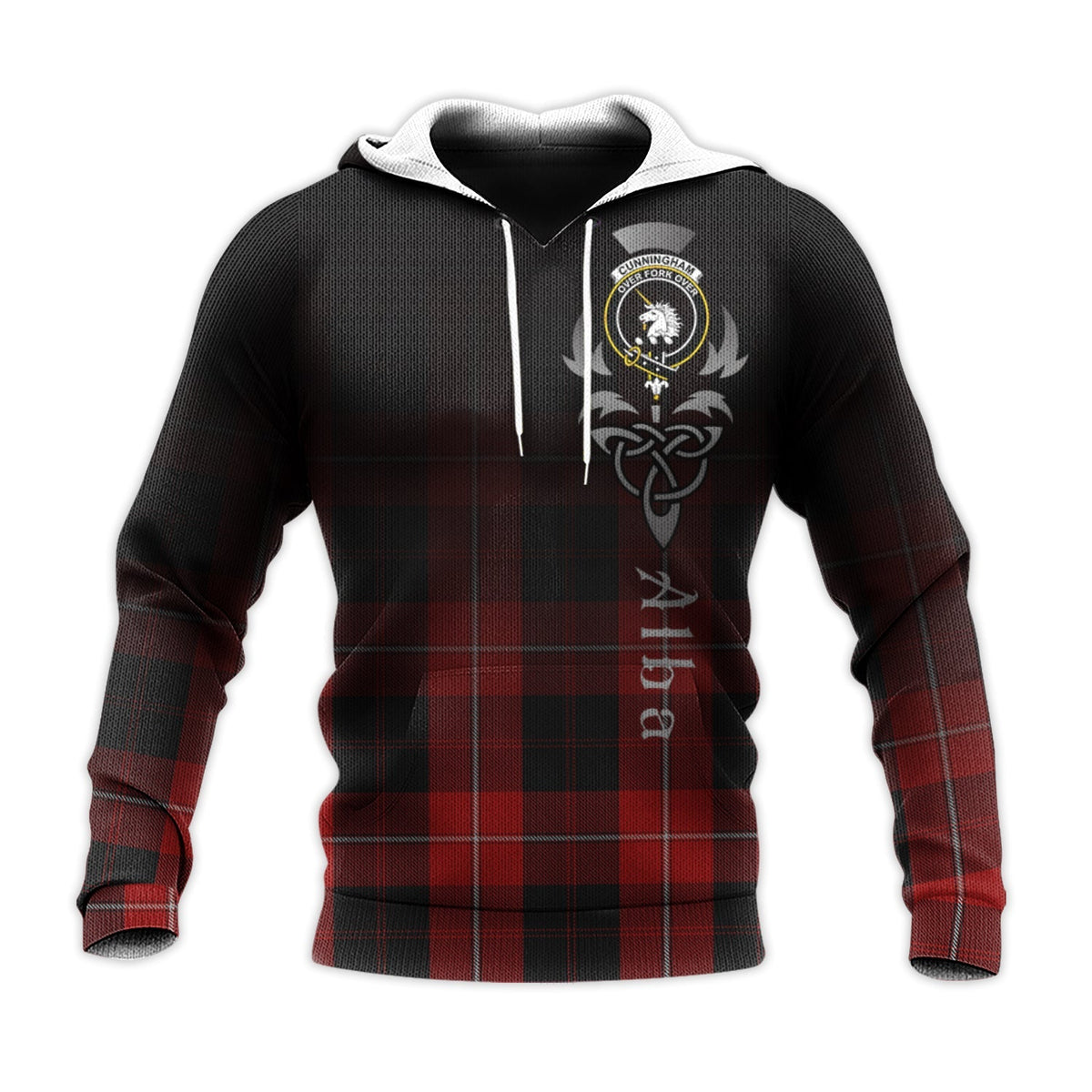 Cunningham Tartan Hoodie - Alba Celtic Style