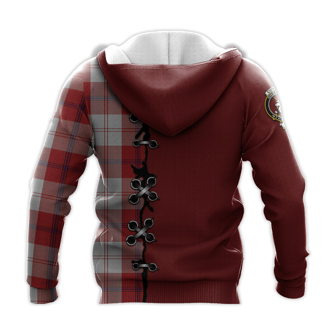 Cunningham Dress Tartan Hoodie - Lion Rampant And Celtic Thistle Style