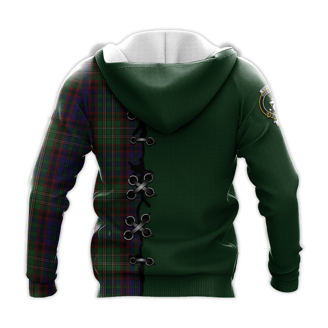 Cunningham Hunting Tartan Hoodie - Lion Rampant And Celtic Thistle Style