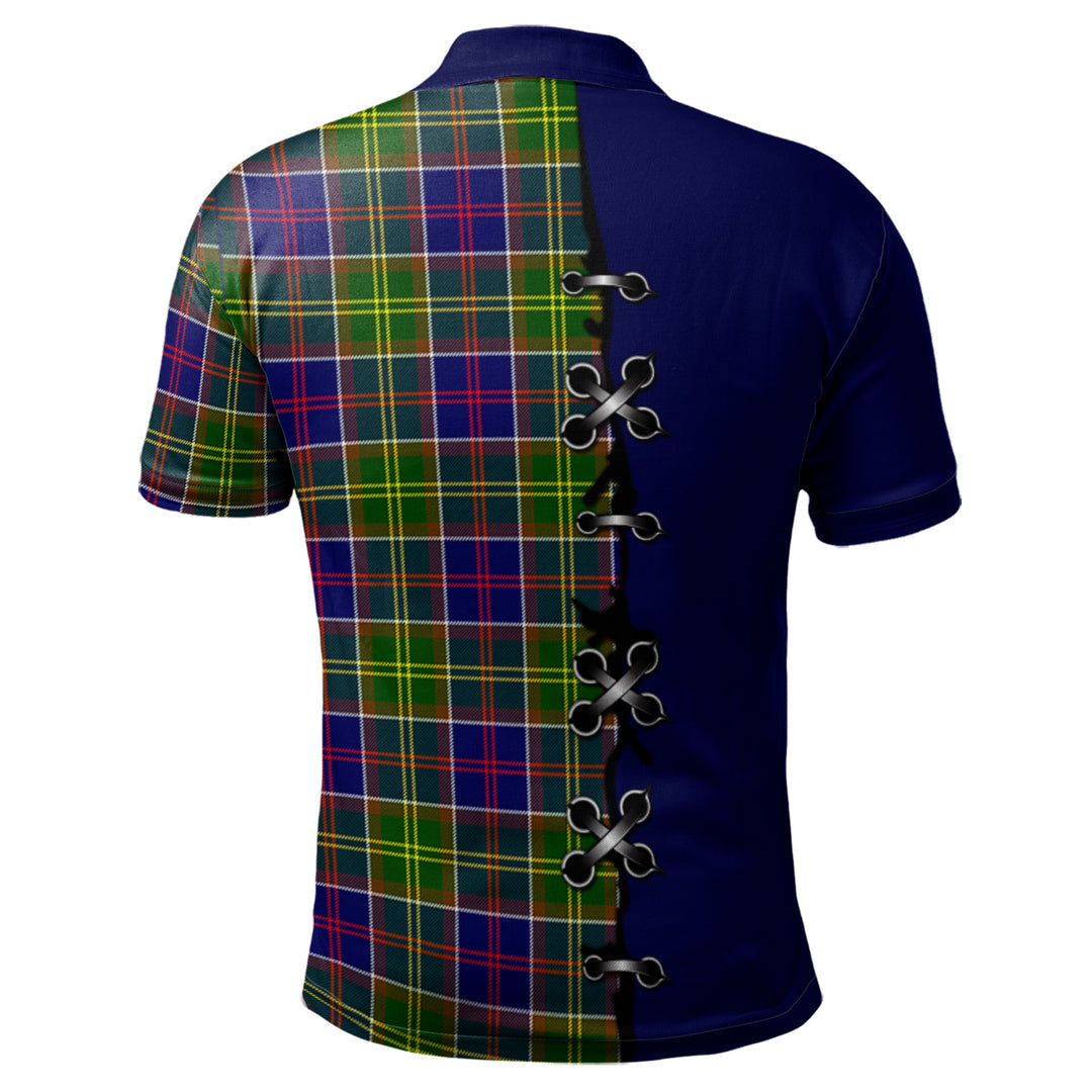 Dalrymple Tartan Polo Shirt - Lion Rampant And Celtic Thistle Style