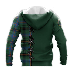 Davidson Ancient Tartan Hoodie - Lion Rampant And Celtic Thistle Style