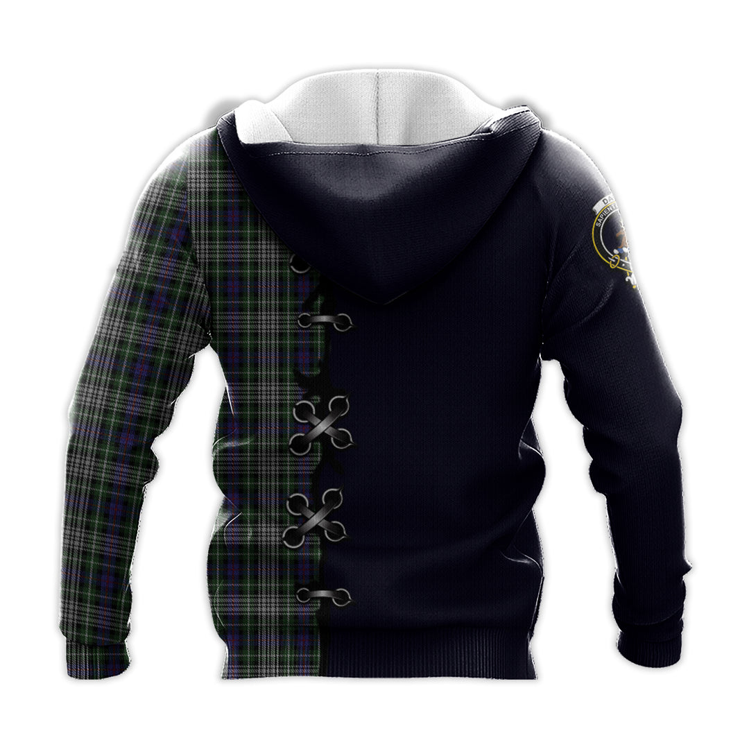 Davidson of Tulloch Dress Tartan Hoodie - Lion Rampant And Celtic Thistle Style