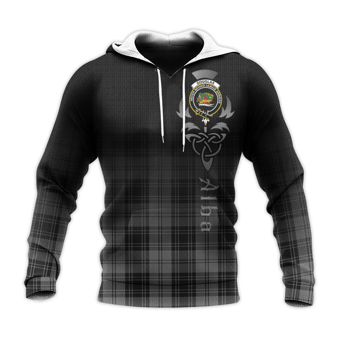 Douglas Grey Tartan Hoodie - Alba Celtic Style