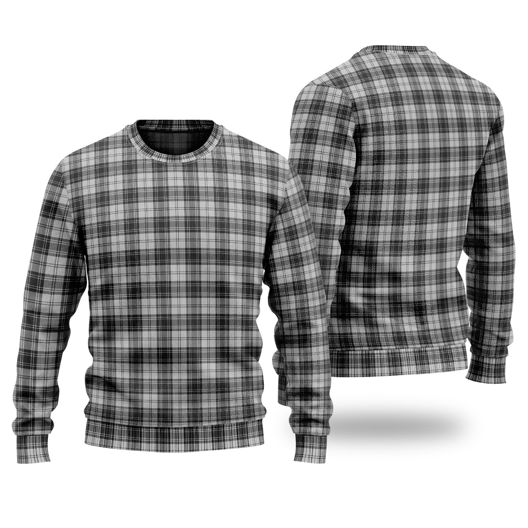 Douglas Grey Modern Tartan Sweater