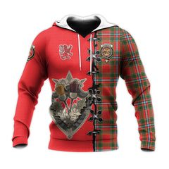 Drummond of Perth Tartan Hoodie - Lion Rampant And Celtic Thistle Style