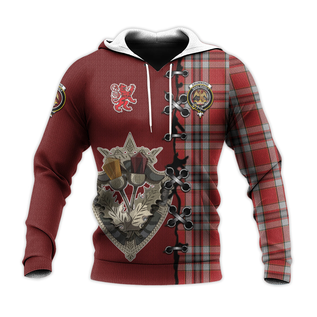 Drummond of Perth Dress Tartan Hoodie - Lion Rampant And Celtic Thistle Style