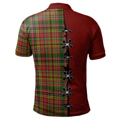 Drummond of Strathallan Tartan Polo Shirt - Lion Rampant And Celtic Thistle Style