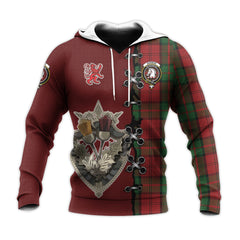 Dunbar Tartan Hoodie - Lion Rampant And Celtic Thistle Style