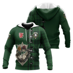 Dunbar Hunting Tartan Hoodie - Lion Rampant And Celtic Thistle Style