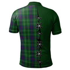 Duncan Tartan Polo Shirt - Lion Rampant And Celtic Thistle Style