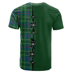 Duncan Ancient Tartan T-shirt - Lion Rampant And Celtic Thistle Style