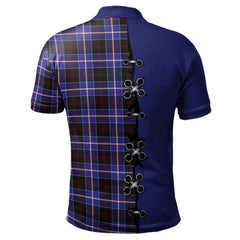 Dunlop Modern Tartan Polo Shirt - Lion Rampant And Celtic Thistle Style