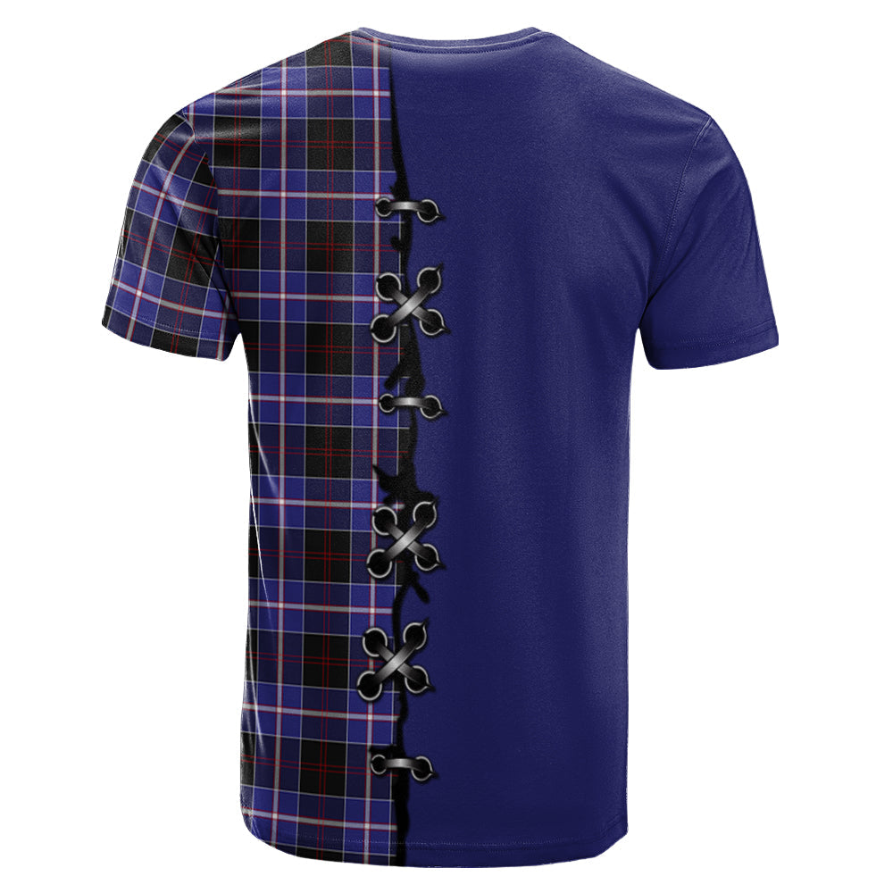 Dunlop Modern Tartan T-shirt - Lion Rampant And Celtic Thistle Style