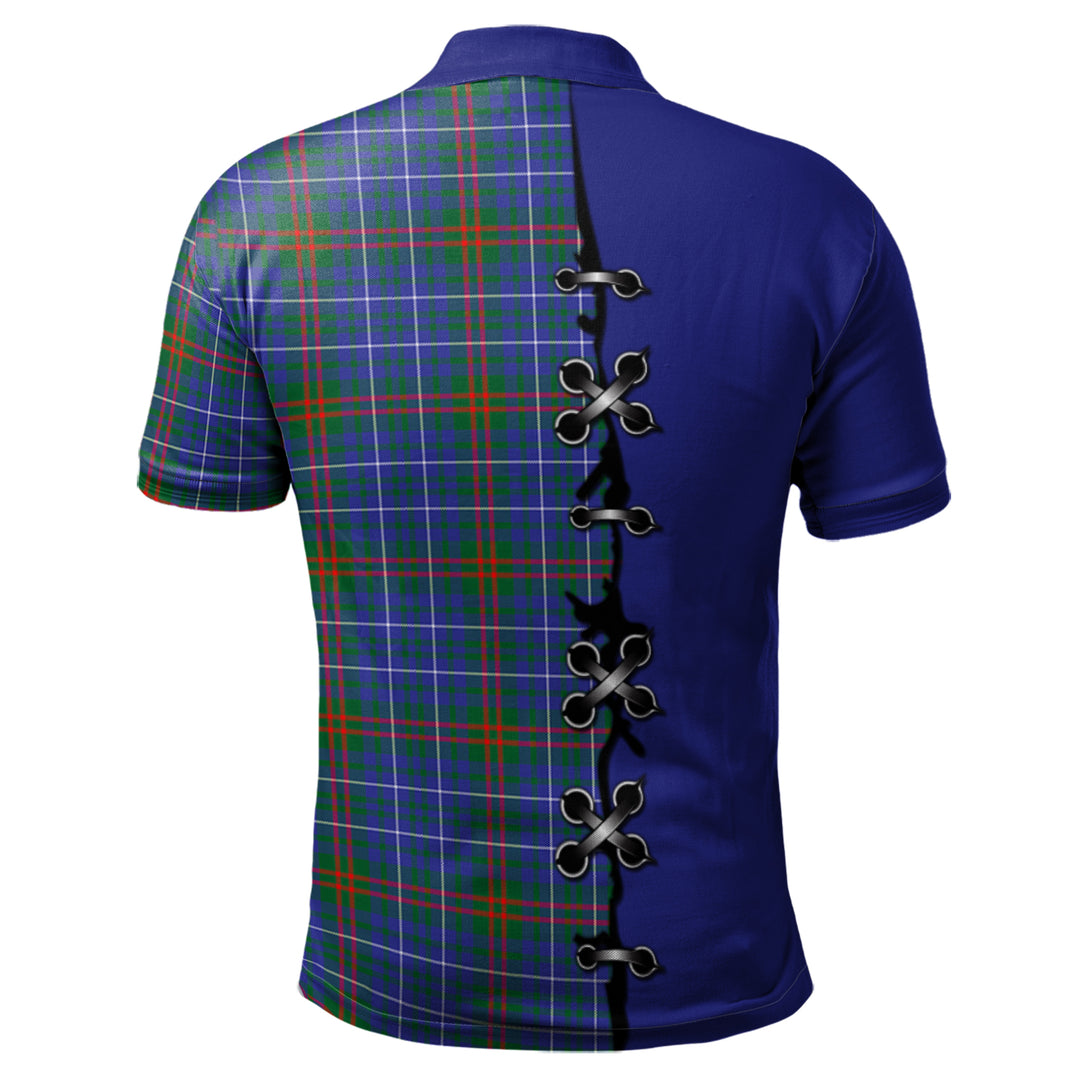 Edmonstone Tartan Polo Shirt - Lion Rampant And Celtic Thistle Style