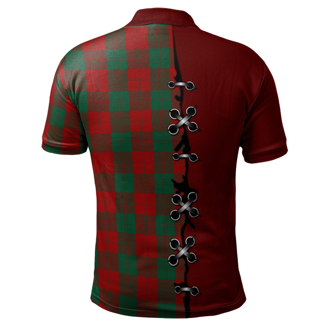 Erskine Tartan Polo Shirt - Lion Rampant And Celtic Thistle Style