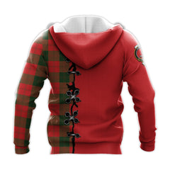 Erskine Modern Tartan Hoodie - Lion Rampant And Celtic Thistle Style