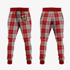 Erskine Red Tartan Crest Jogger Sweatpants