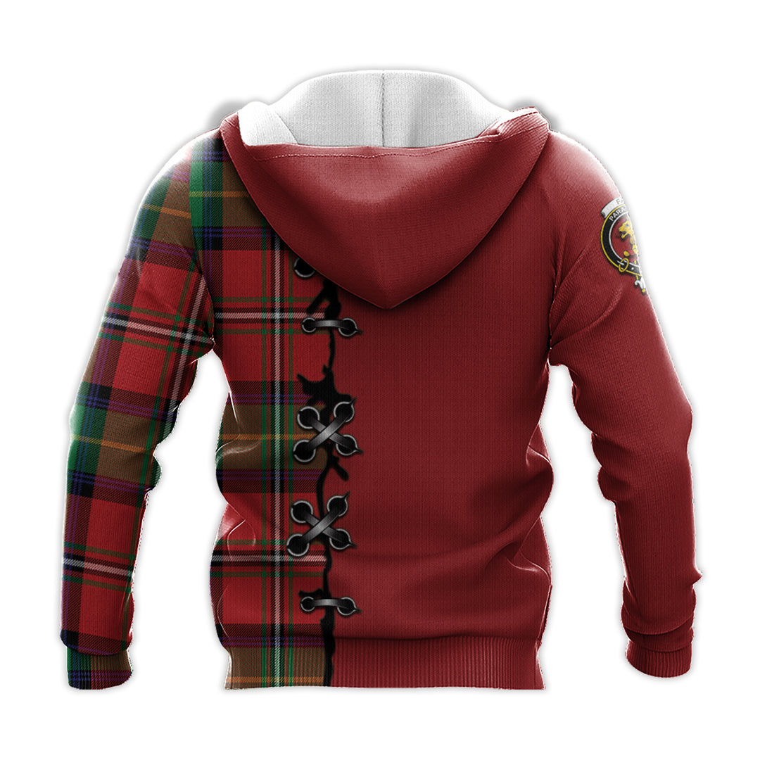 Fairlie Modern Tartan Hoodie - Lion Rampant And Celtic Thistle Style