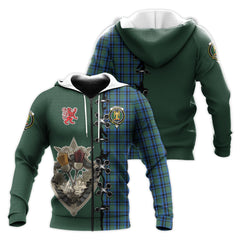 Falconer Tartan Hoodie - Lion Rampant And Celtic Thistle Style