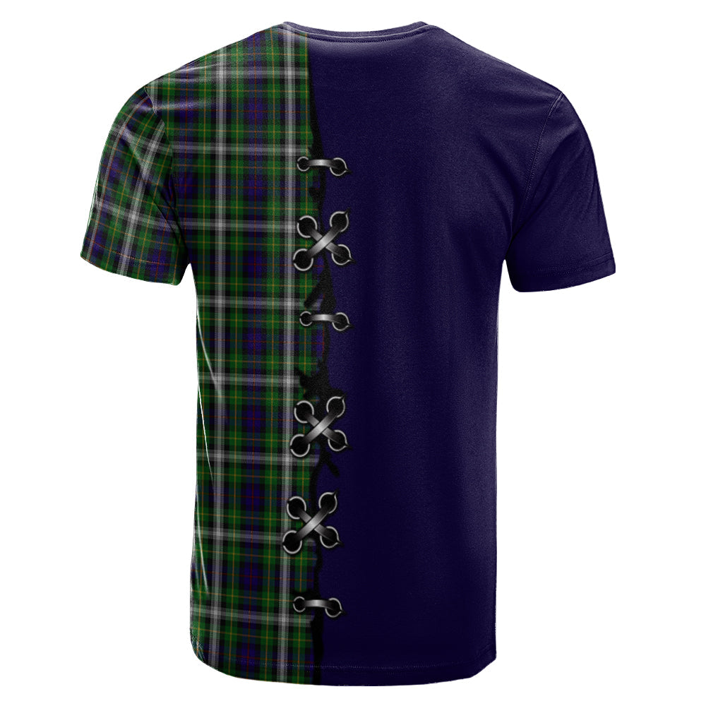 Farquharson Dress Tartan T-shirt - Lion Rampant And Celtic Thistle Style