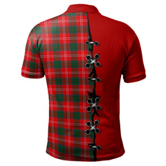 Fenton Tartan Polo Shirt - Lion Rampant And Celtic Thistle Style