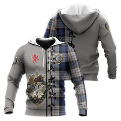 Ferguson Dress Tartan Hoodie - Lion Rampant And Celtic Thistle Style