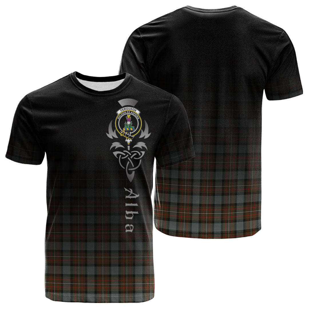 Ferguson Weathered Tartan Crest T-shirt - Alba Celtic Style
