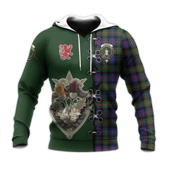 Fleming Tartan Hoodie - Lion Rampant And Celtic Thistle Style