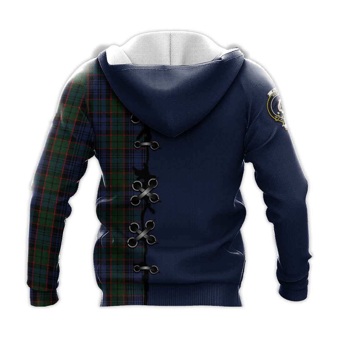 Fletcher Tartan Hoodie - Lion Rampant And Celtic Thistle Style