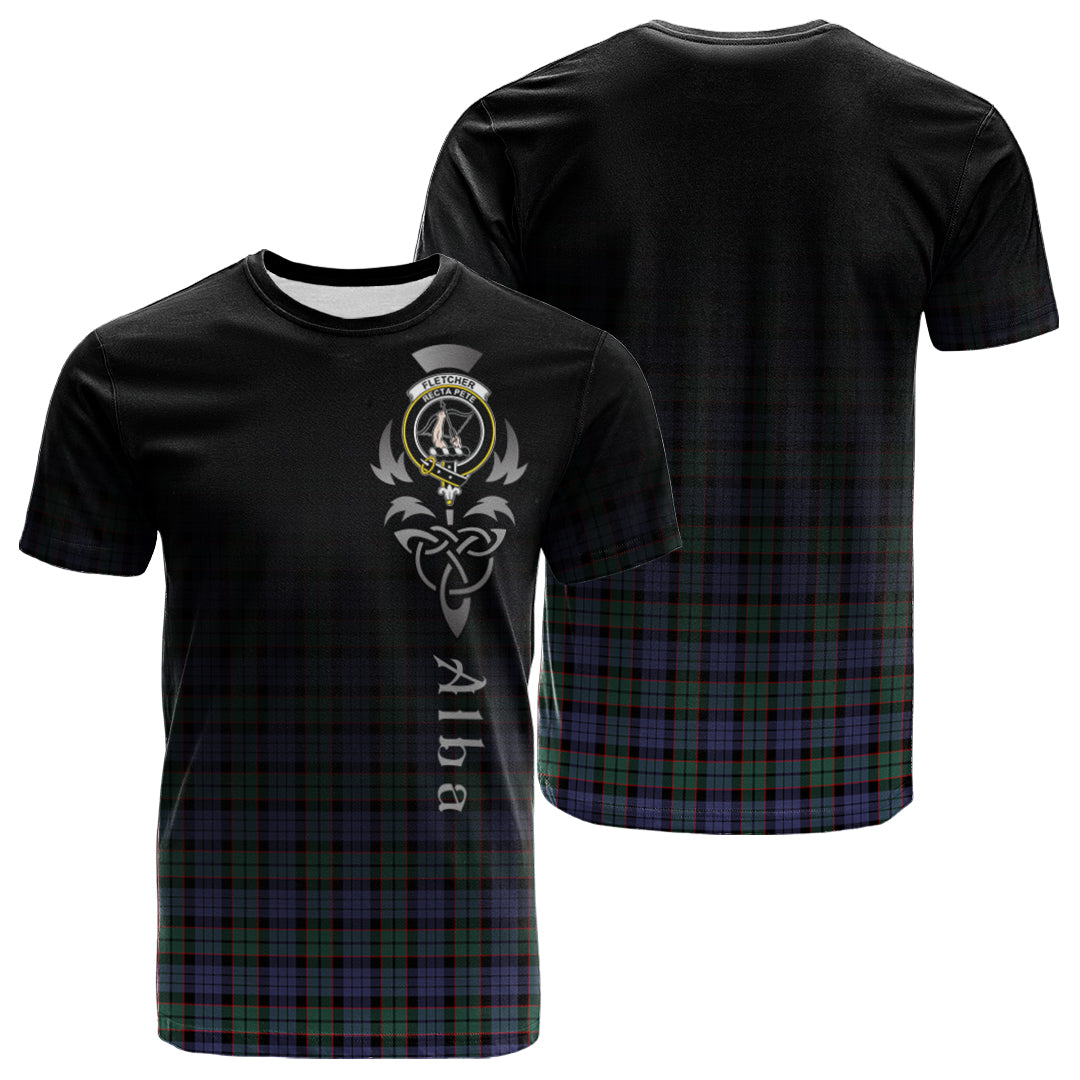 Fletcher Modern Tartan Crest T-shirt - Alba Celtic Style