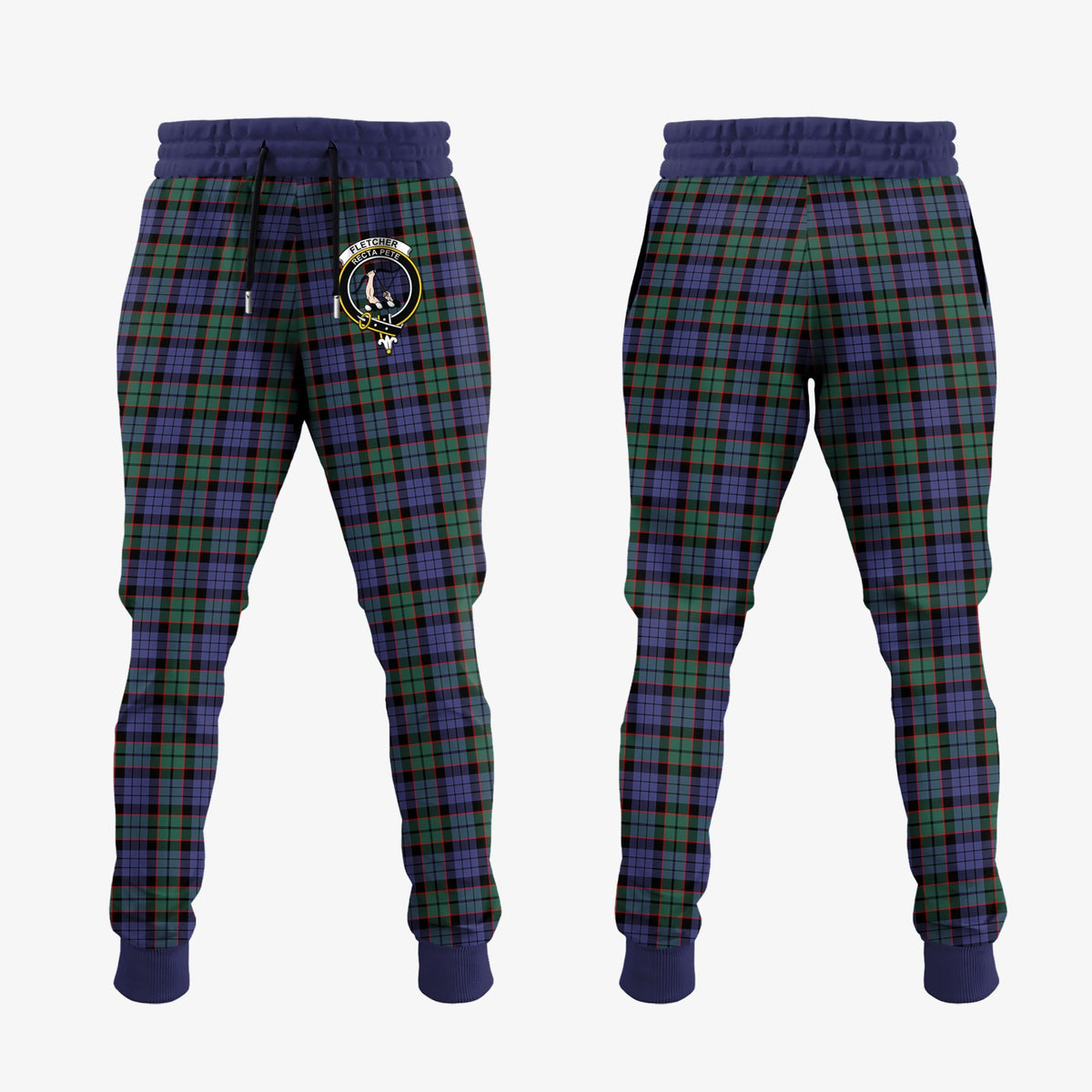 Fletcher Modern Tartan Crest Jogger Sweatpants